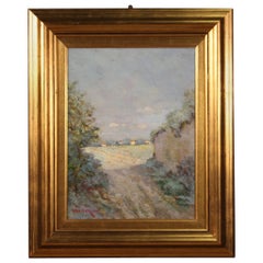 20th Century Oil On Panel Antique Italian Signed Landscape Painting, 1980
