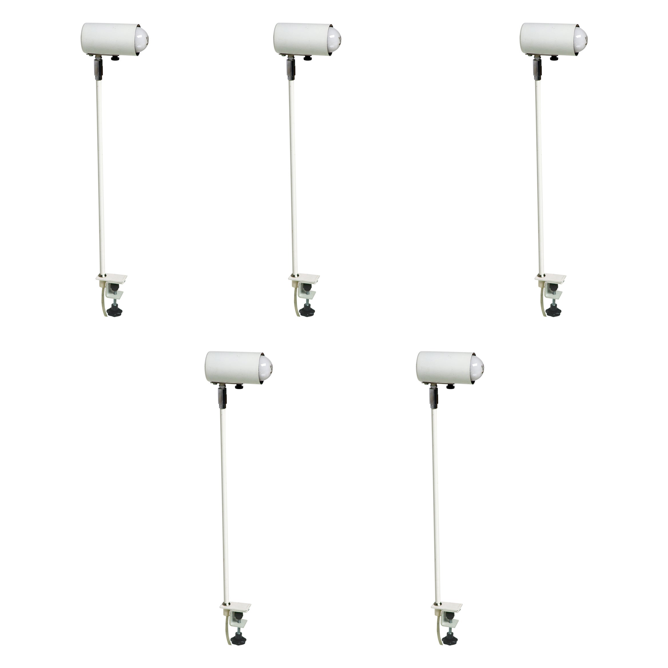 Set of Five Clamp Lamps by SIS Germany  For Sale