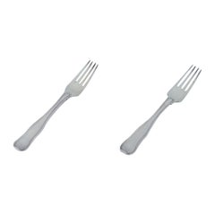 Deux fourchettes de table danoises anciennes Georg Jensen en argent sterling.
