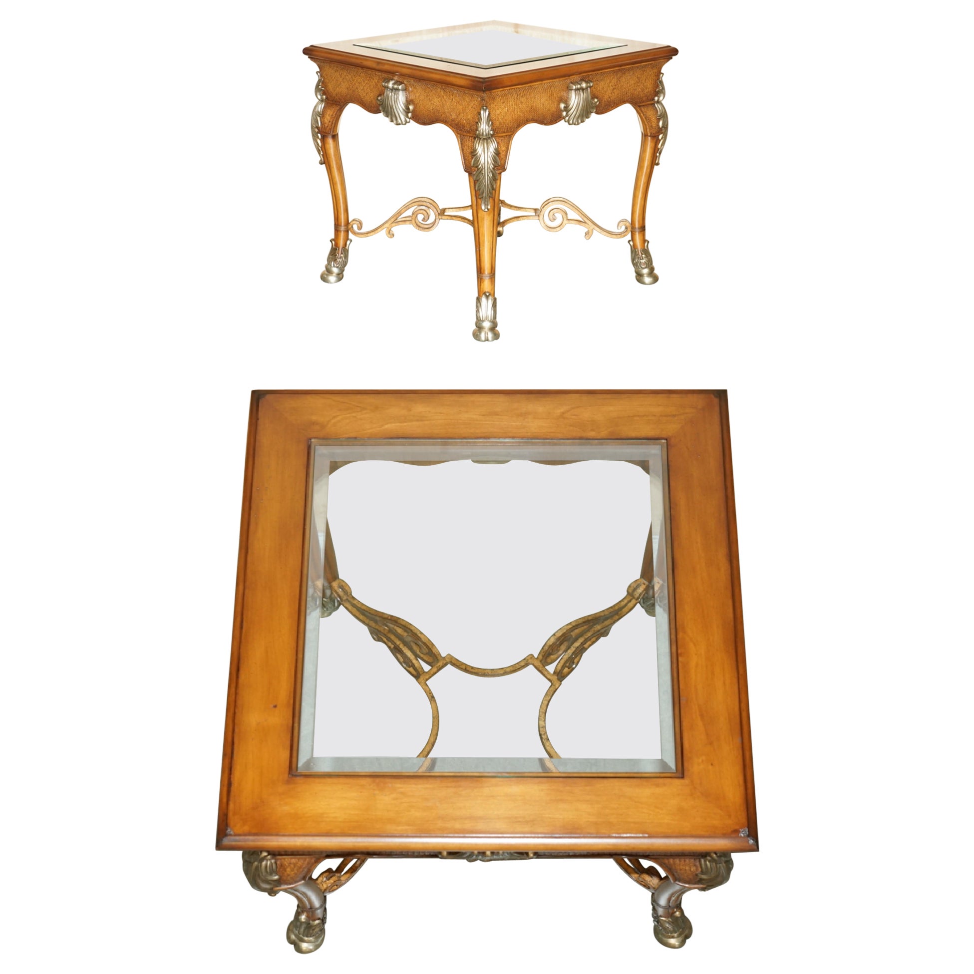 EXQUISITE THOMASVILLE SAFARI COLLECTION OCCASIONAL CENTRE OR LARGE SIDE TABLe For Sale