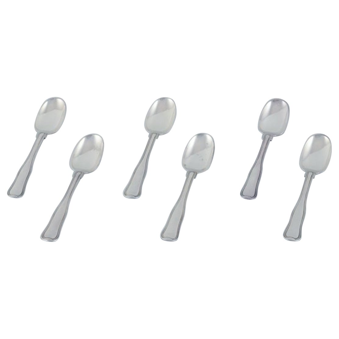 Georg Jensen Old Danish, a set of six teaspoons in sterling silver. For Sale