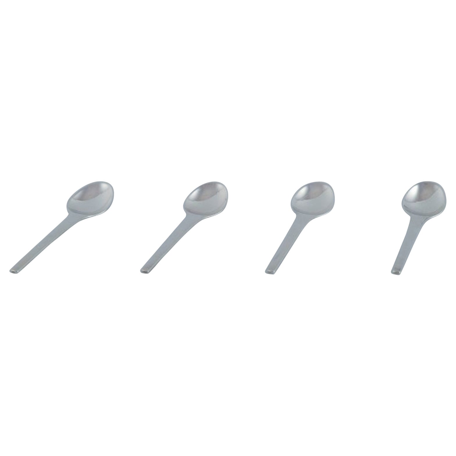 Georg Jensen, Caravel, set of four teaspoons in sterling silver. For Sale