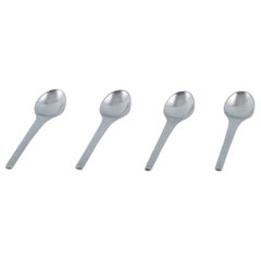 Georg Jensen, Caravel, a set of four coffee spoons in sterling silver. 