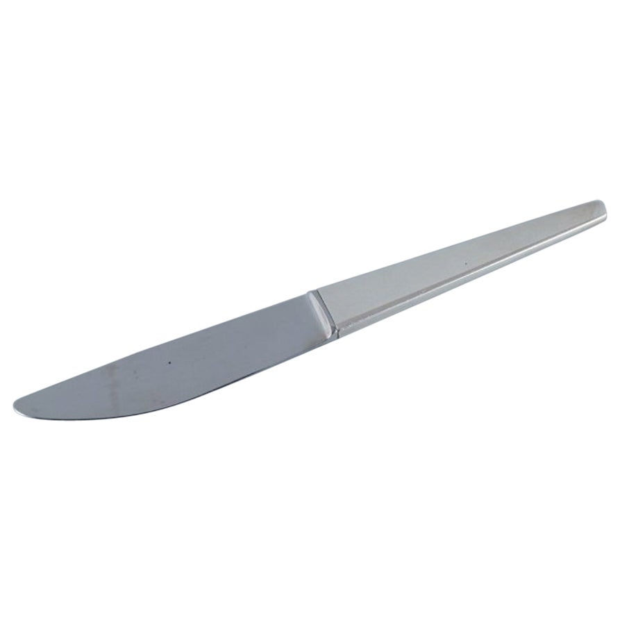 Georg Jensen, Caravel, dinner knife in sterling silver. Blade in stainless steel For Sale