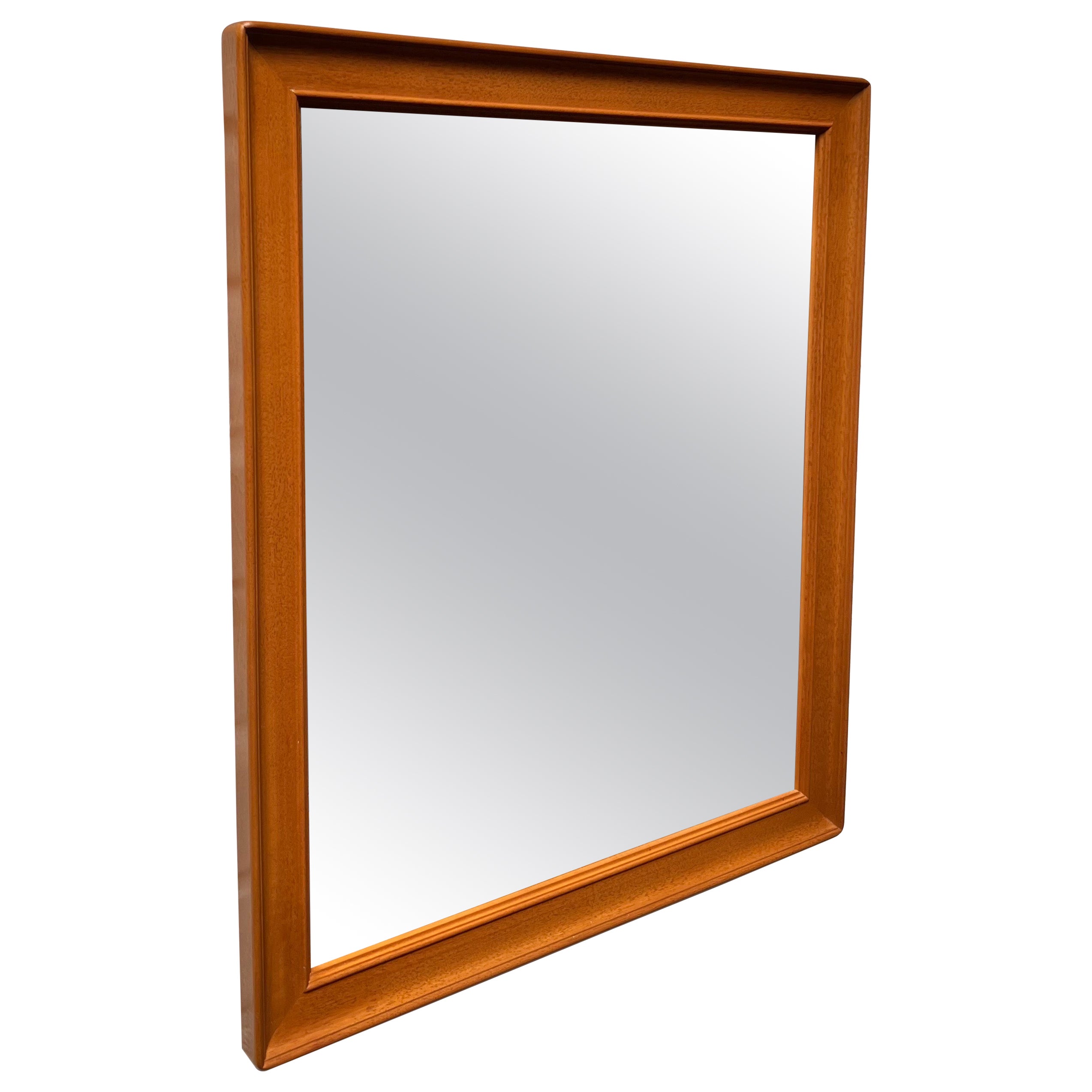 Modernist Carl Malmsten Mahogany  1940s Mirror, in the Vibe of Axel Einar Hjorth For Sale