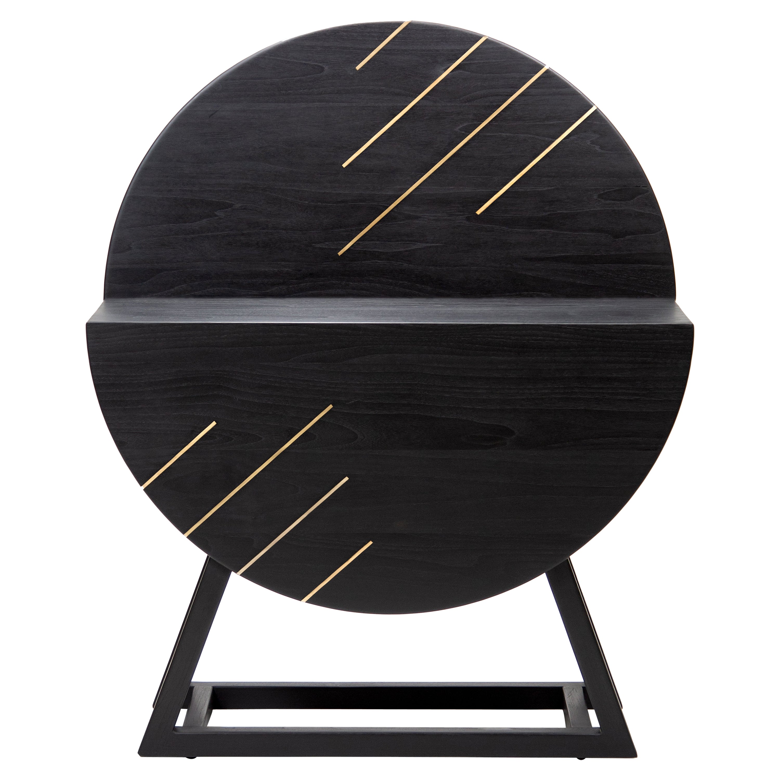 Comet Charcoal Black Console Table by Esvee Atelier