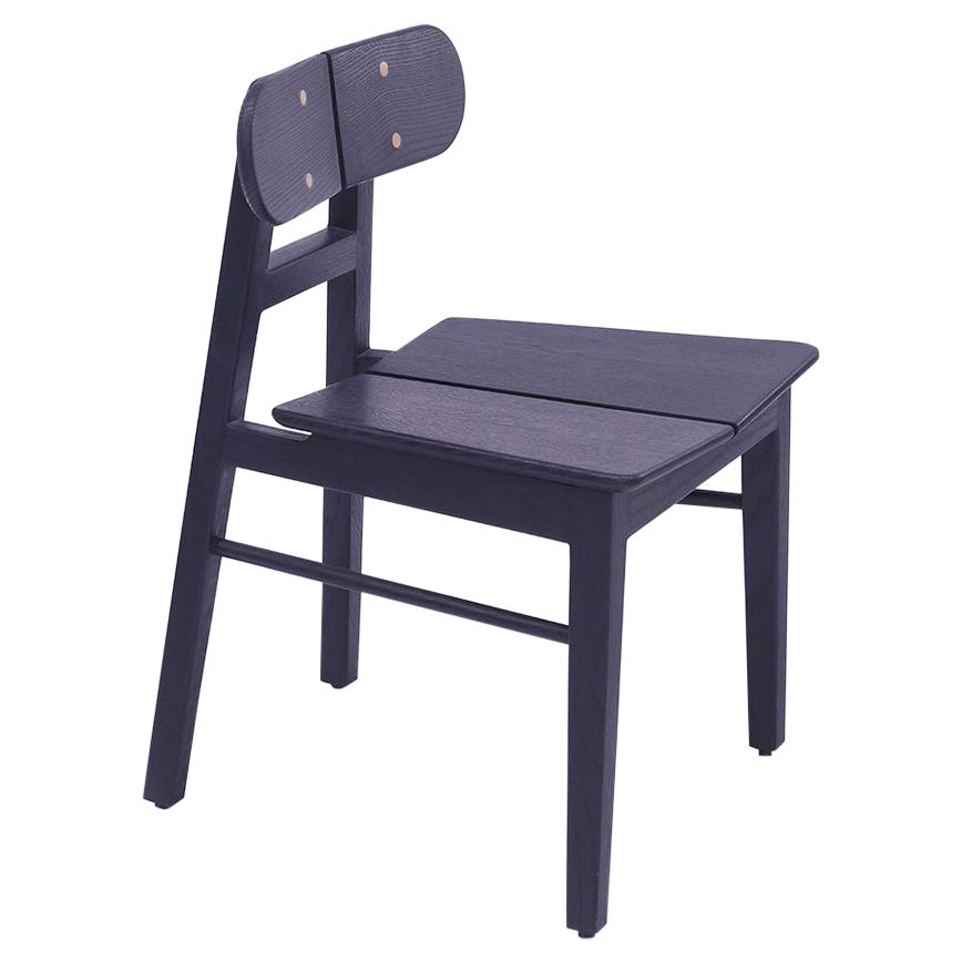 Butterfly Charcoal Black Dining Chair by Esvee Atelier For Sale