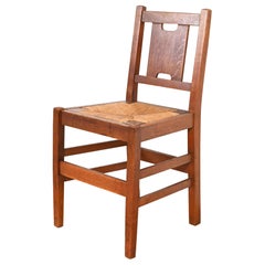 Signed Gustav Stickley Mission Oak Arts & Crafts Desk Chair or Side Chair