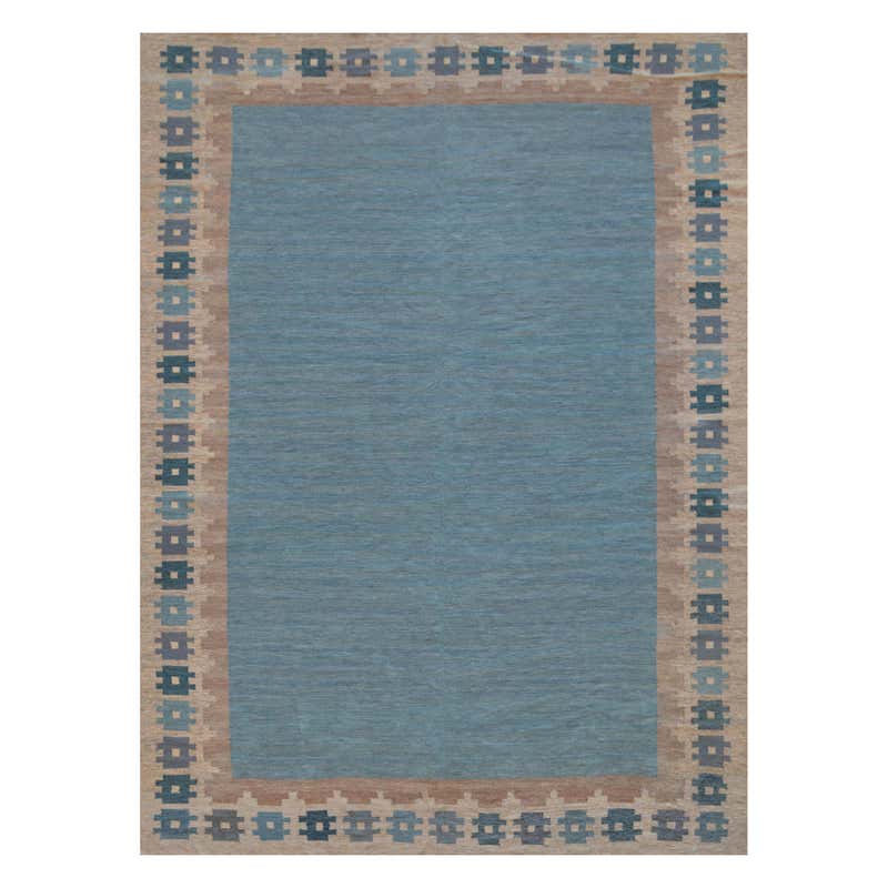Vintage Spanish Hand Knotted Wool Rug For Sale at 1stDibs