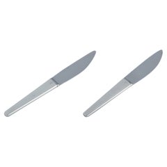 Georg Jensen, Caravel, two lunch knives in sterling silver. 