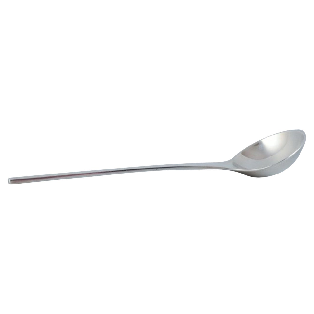 Georg Jensen, Caravel, serving spoon in sterling silver. Modernist design For Sale