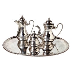 Mario Buccellati Italian .800 Silver Tea & Coffee set With Tray 