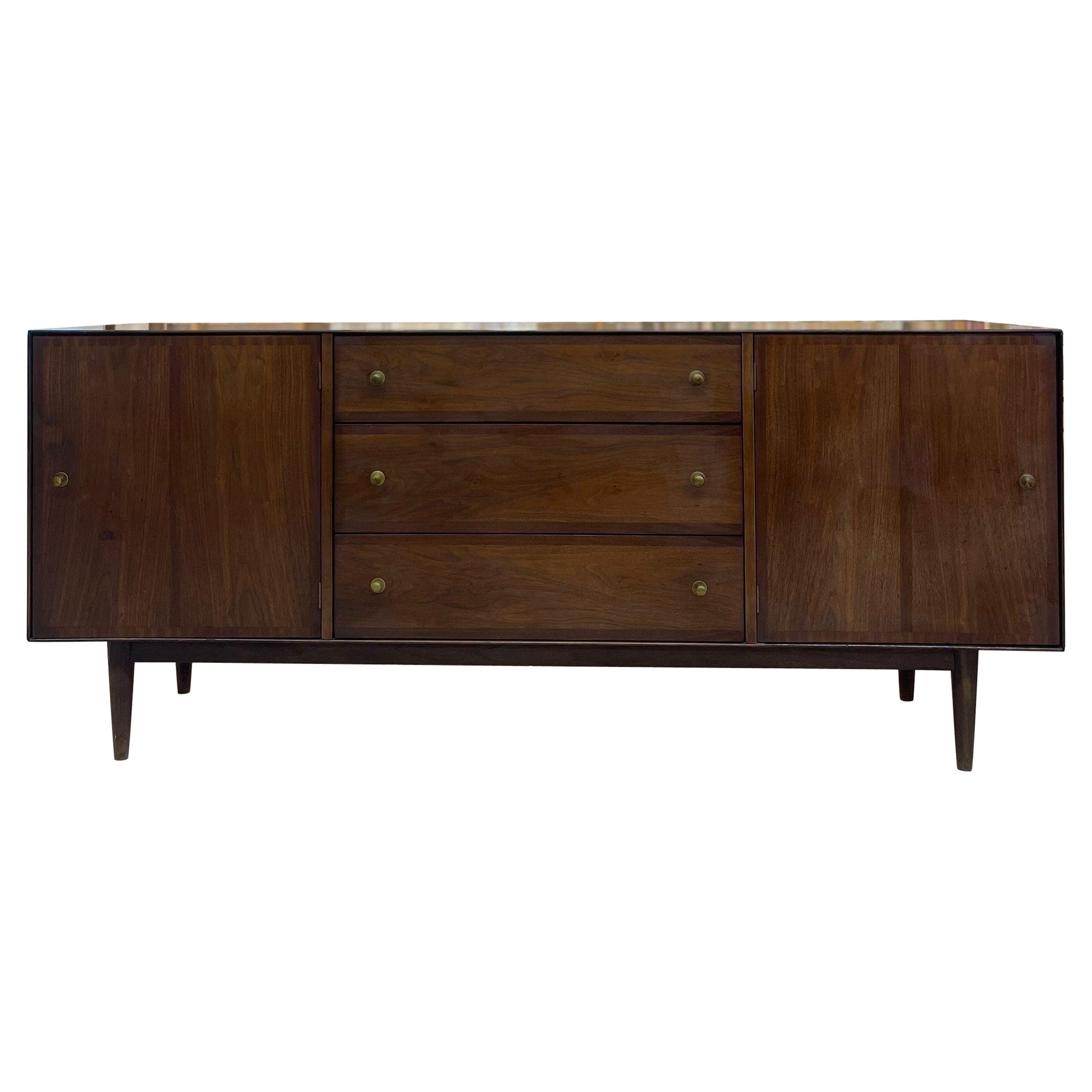 Vintage Solid Wood Credenza by Stanley Furniture. For Sale