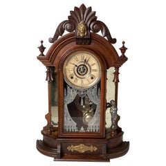 Antique A 19th Century Walnut William Gilbert Clock 