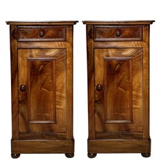 Pair Antique French Walnut Chests, Circa 1880's.