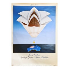 1988 Louis Vuitton Sydney Opera House Balloon Poster originale d'epoca