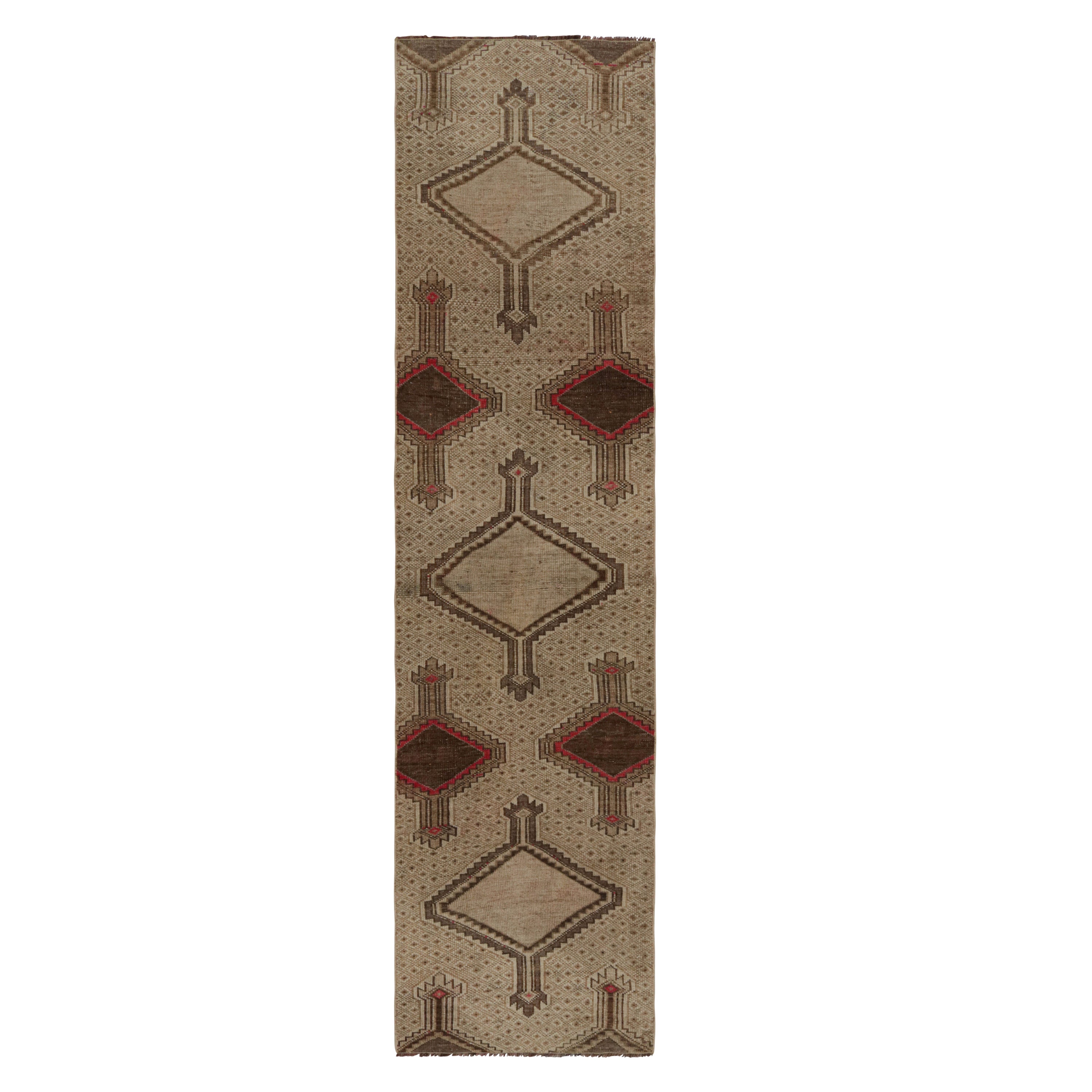 Vintage Persian Sarab Style Runner with Geometric Medallions, from Rug & Kilim For Sale