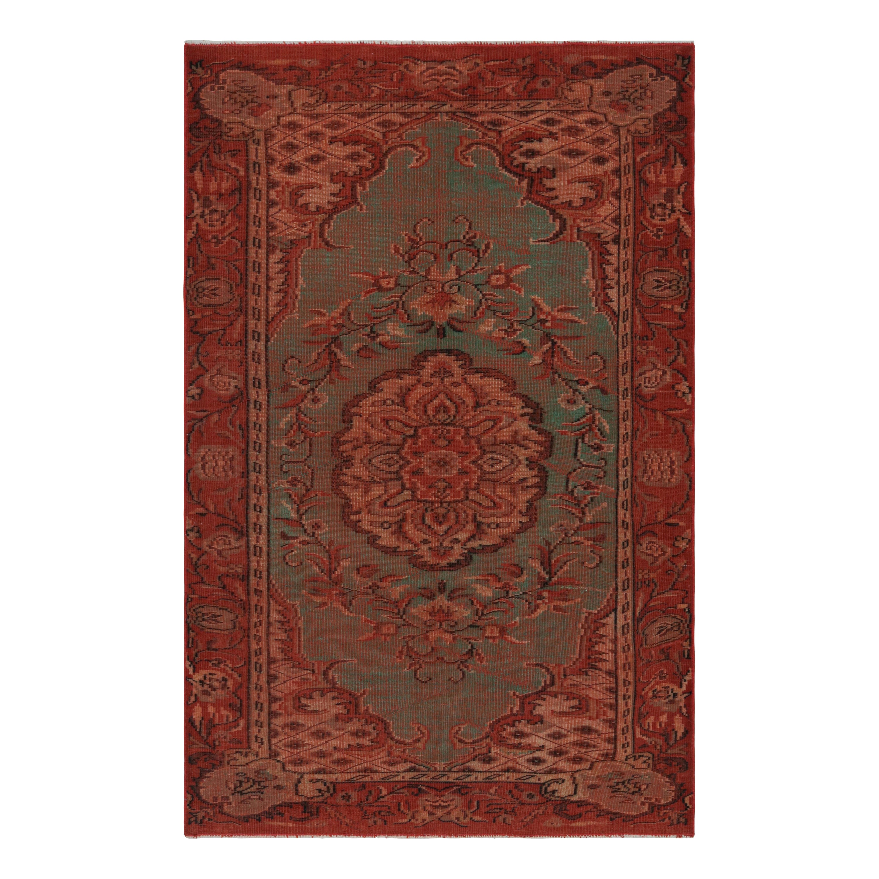 Vintage Zeki Müren Oushak-Style Rug, with Medallion, form Rug & Kilim