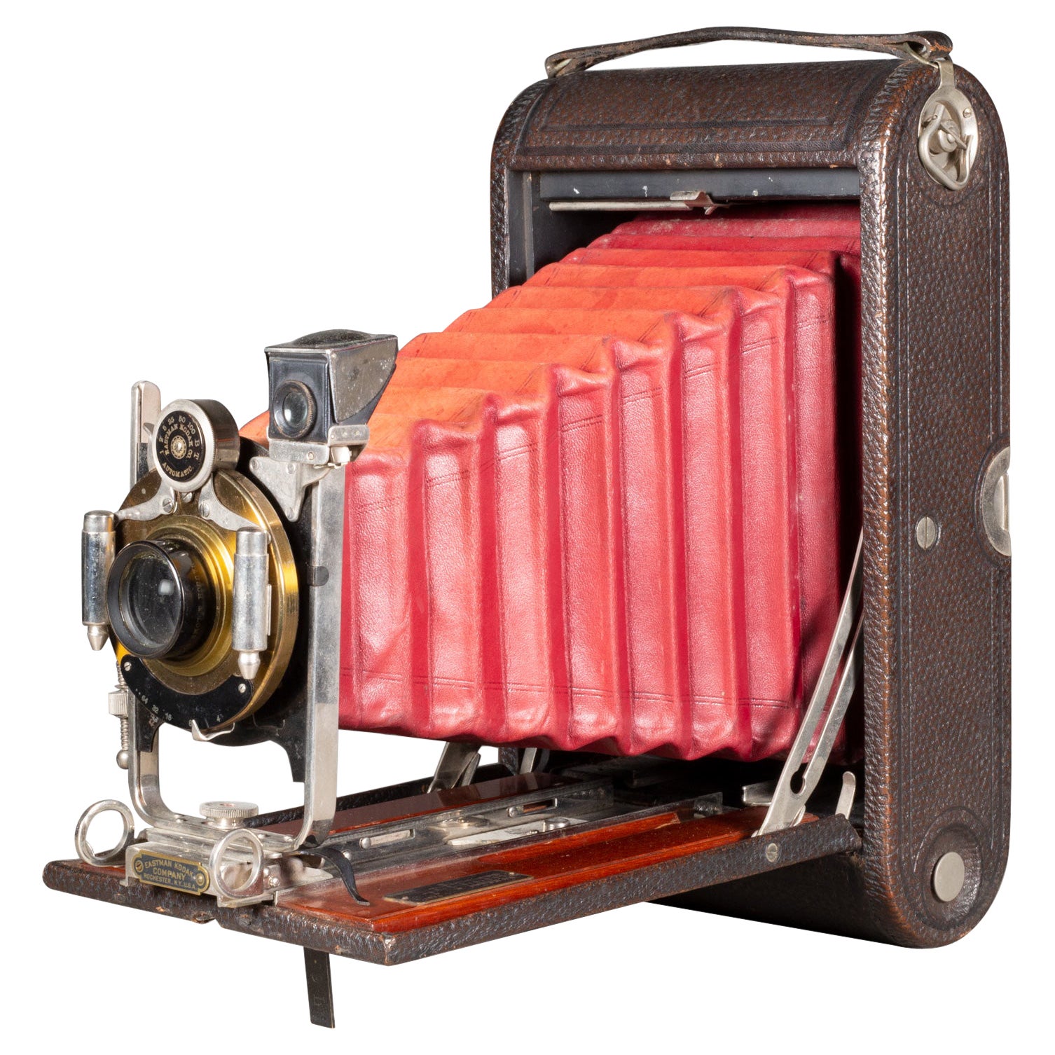 Grande appareil photo Kodak n° 3A pliable avec incrustation d'acajou, vers 1910 (expédition gratuite)