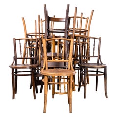 1940's Bentwood Debrecen Spindle Back Dining Chairs - Mixed - Good Qty Av