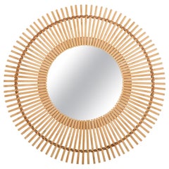 Bamboo, Cane & Rattan Mirror, Sweden, 1960s