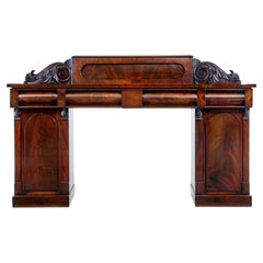 19th century William IV mahogany pedestal sideboard