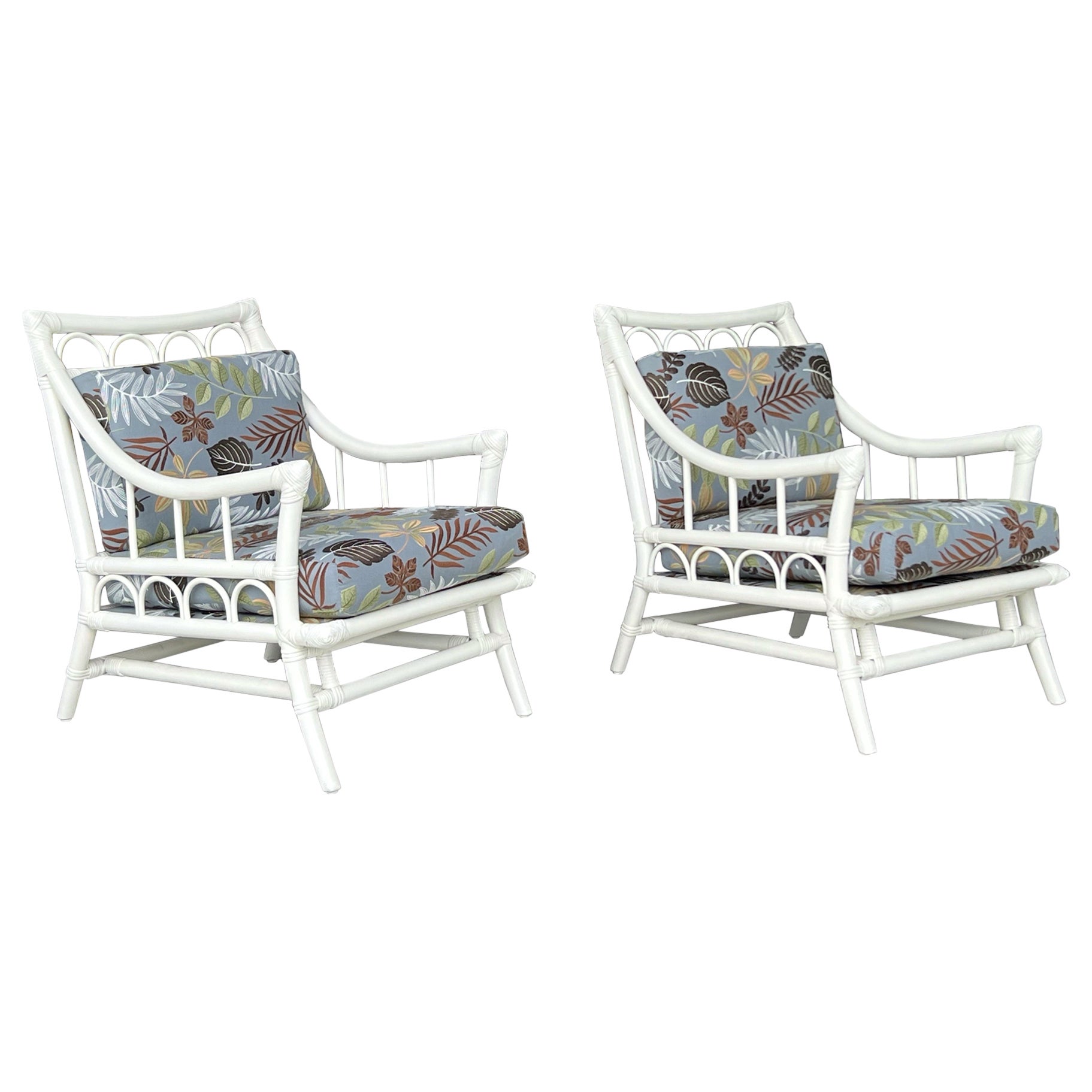 Willow and Reed Rattan Loungesessel-Paar