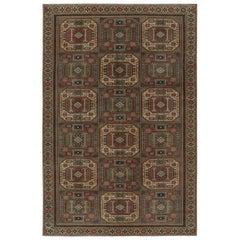 Vintage Oushak Teppich, mit geometrischem Stammesmuster, von Rug & Kilim