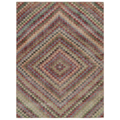 Vintage Zeki Müren Art-Deco-Teppich mit geometrischen Mustern, von Rug & Kilim