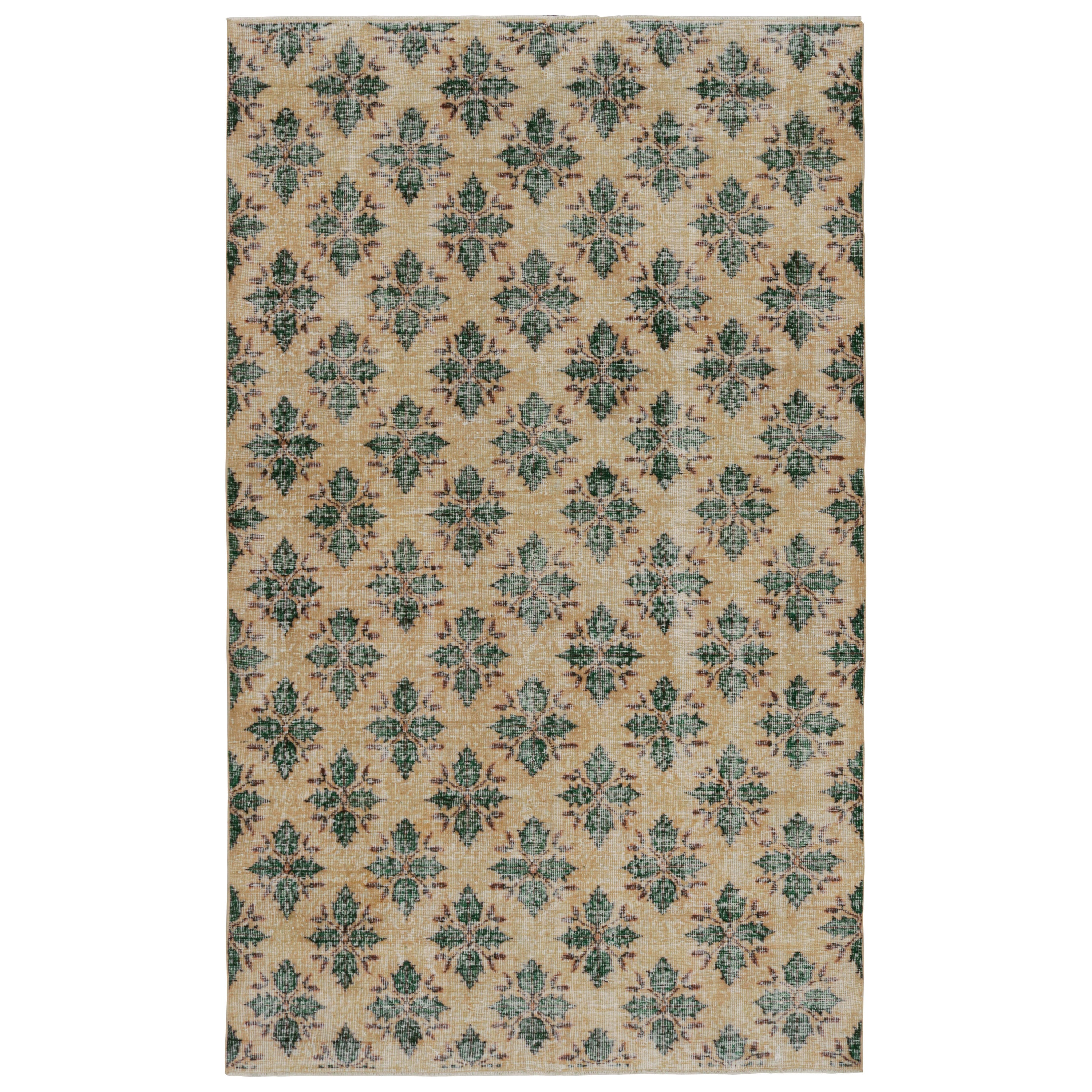 Vintage Zeki Müren Art-Deco-Teppich mit geometrischen Mustern, von Rug & Kilim