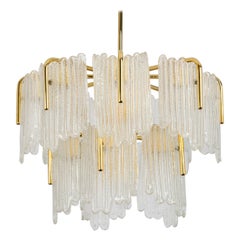 1 of 2 Stunning Carl Fagerlund Chandelier Murano Glass Leaves, 1960s