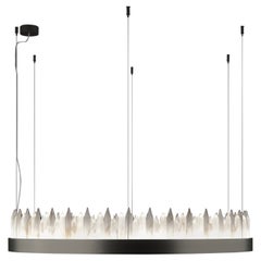 Urano Brushed Black 60 Pendant Light 3 by Alabastro Italiano