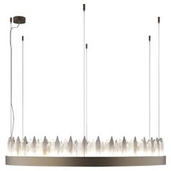 Urano Brushed Burnished 80 Pendant Light 3 by Alabastro Italiano