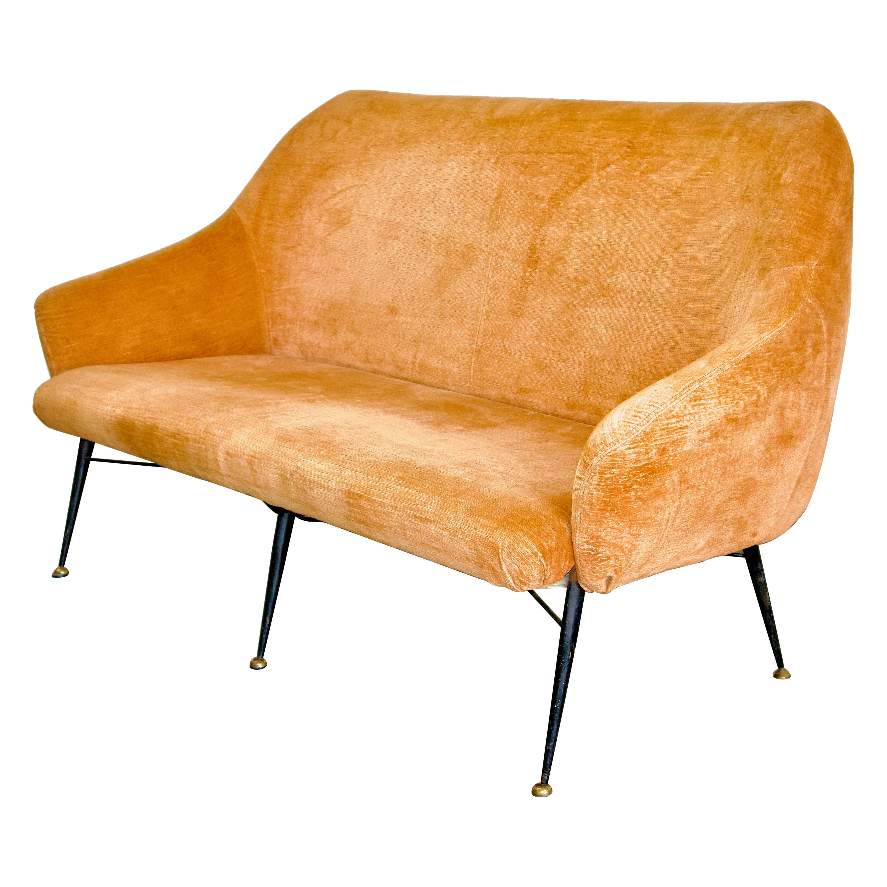 1950s Italian Loveseat, Gio Ponti Attributed For Sale