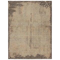 Rug & Kilim's Distressed Abstract Rug in Beige And Gray All Over Pattern (tapis abstrait vieilli en beige et gris)