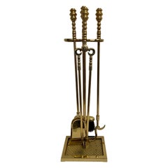  Brass Fireplace Tool Set by  Virginia Metalcrafters