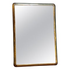 Vintage Italian Brass Wall Mirror 1980s