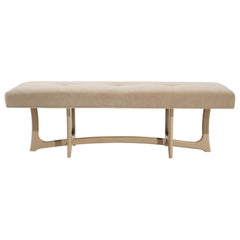 The Forma Bench in White Oak by Stamford Modern