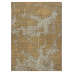 Rug & Kilim's Contemporary Distressed Abstract Rug In Gold