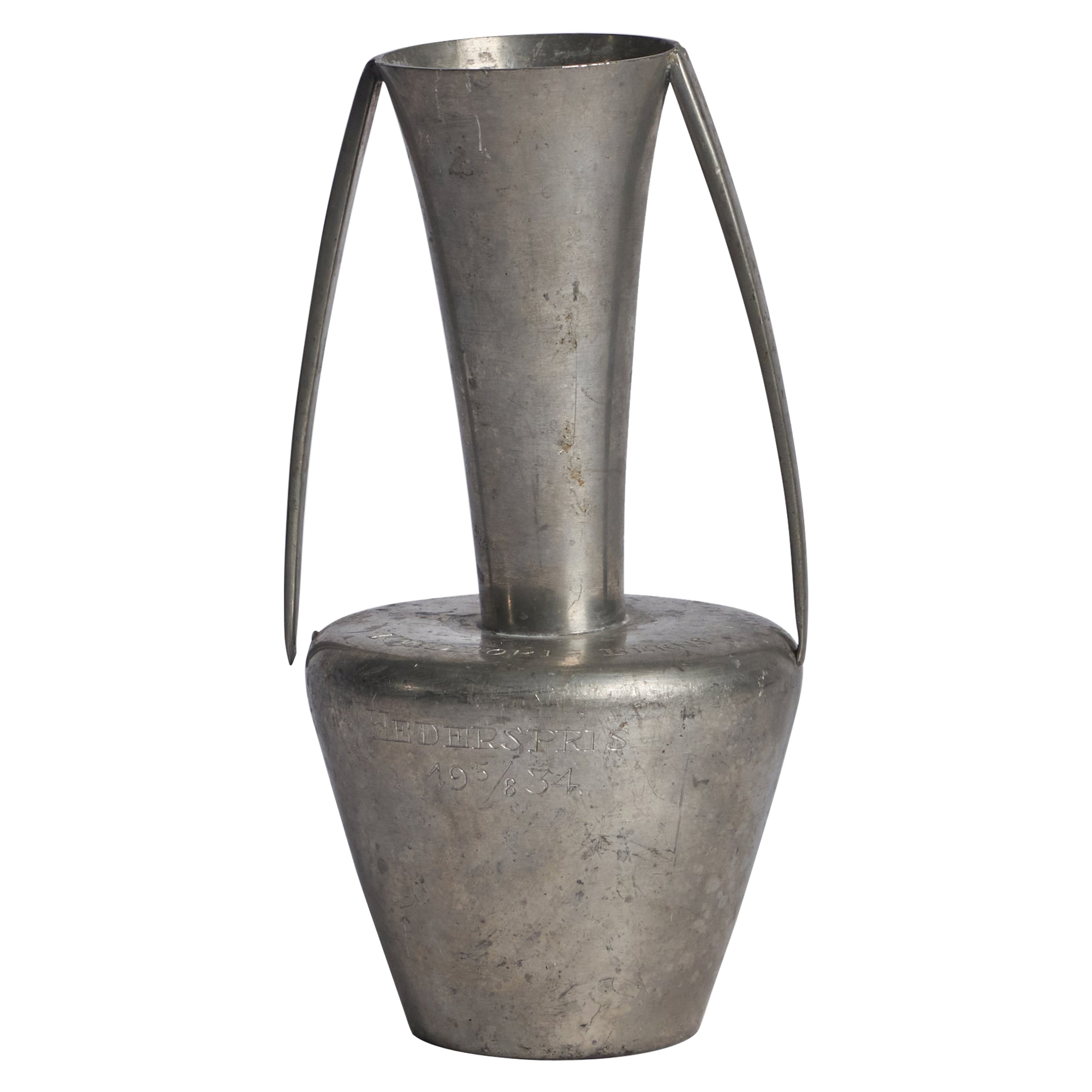GAB, Vase, Pewter, Sweden, 1934