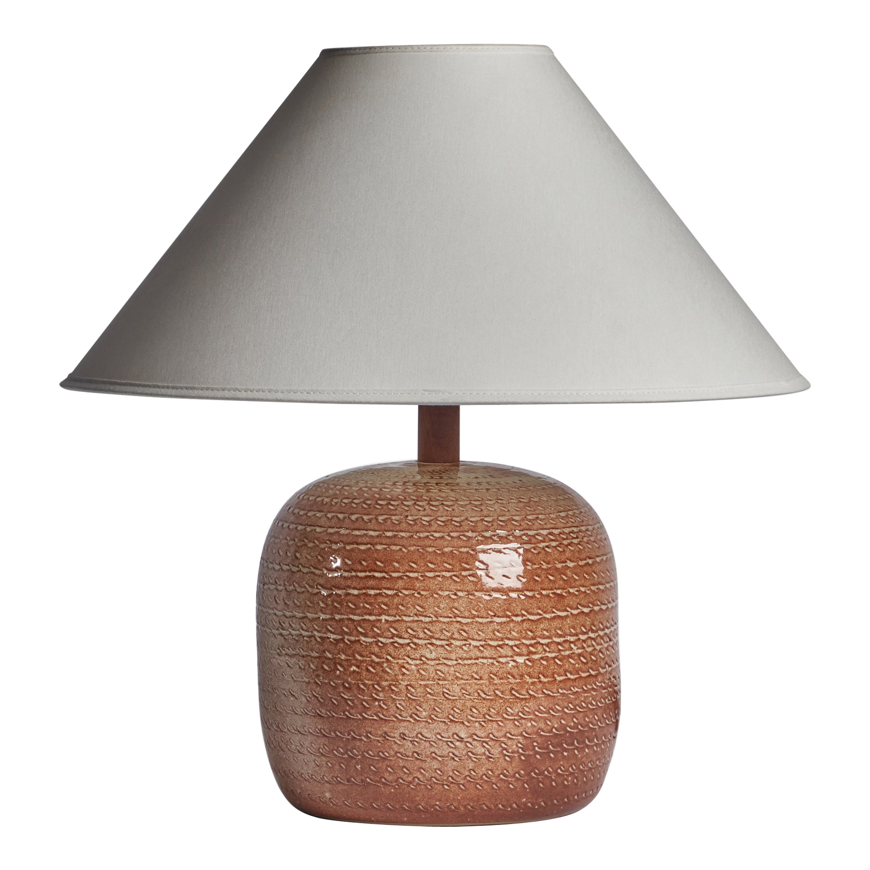 Jane & Gordon Martz, Table Lamp, Ceramic, Walnut, USA, 1960s