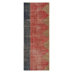 Türkischer Vintage-Teppich in Ziegelrot, mit geometrischen Mustern, von Rug & Kilim