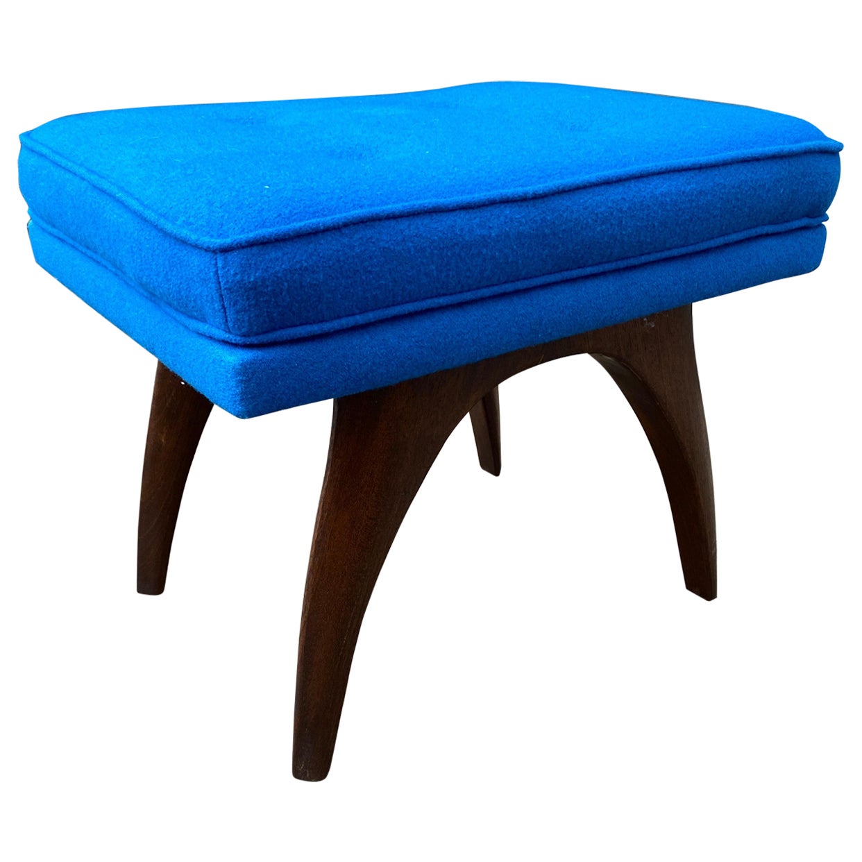 Upholstered Bench with Spider Legs in the Style of Vladimir Kagan For Sale