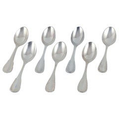 Georg Jensen, Viking, set of seven large dinner spoons in 830 silver. 