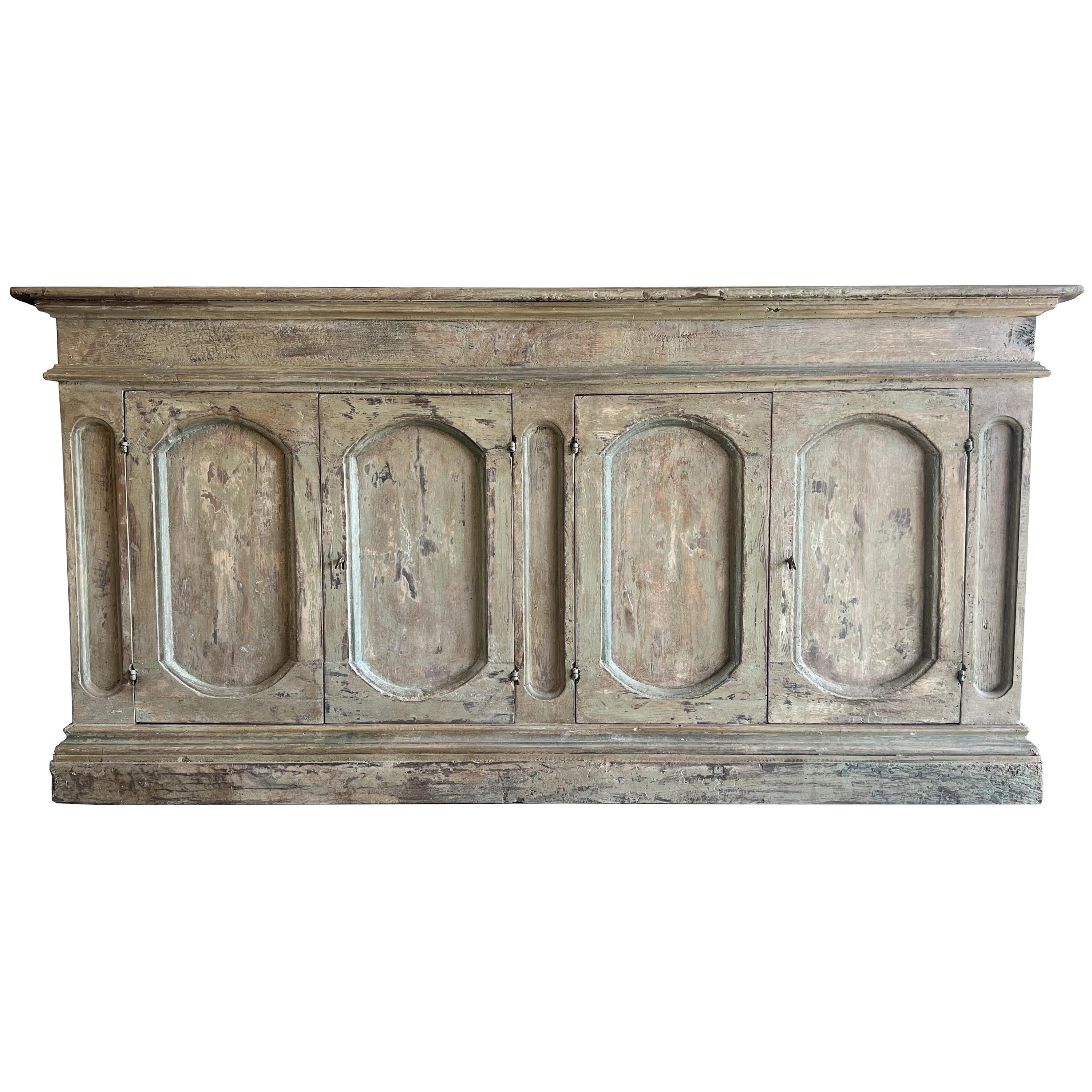 Perugia - 18th Century Style Italian 4-Door Painted and Distressed Credenza