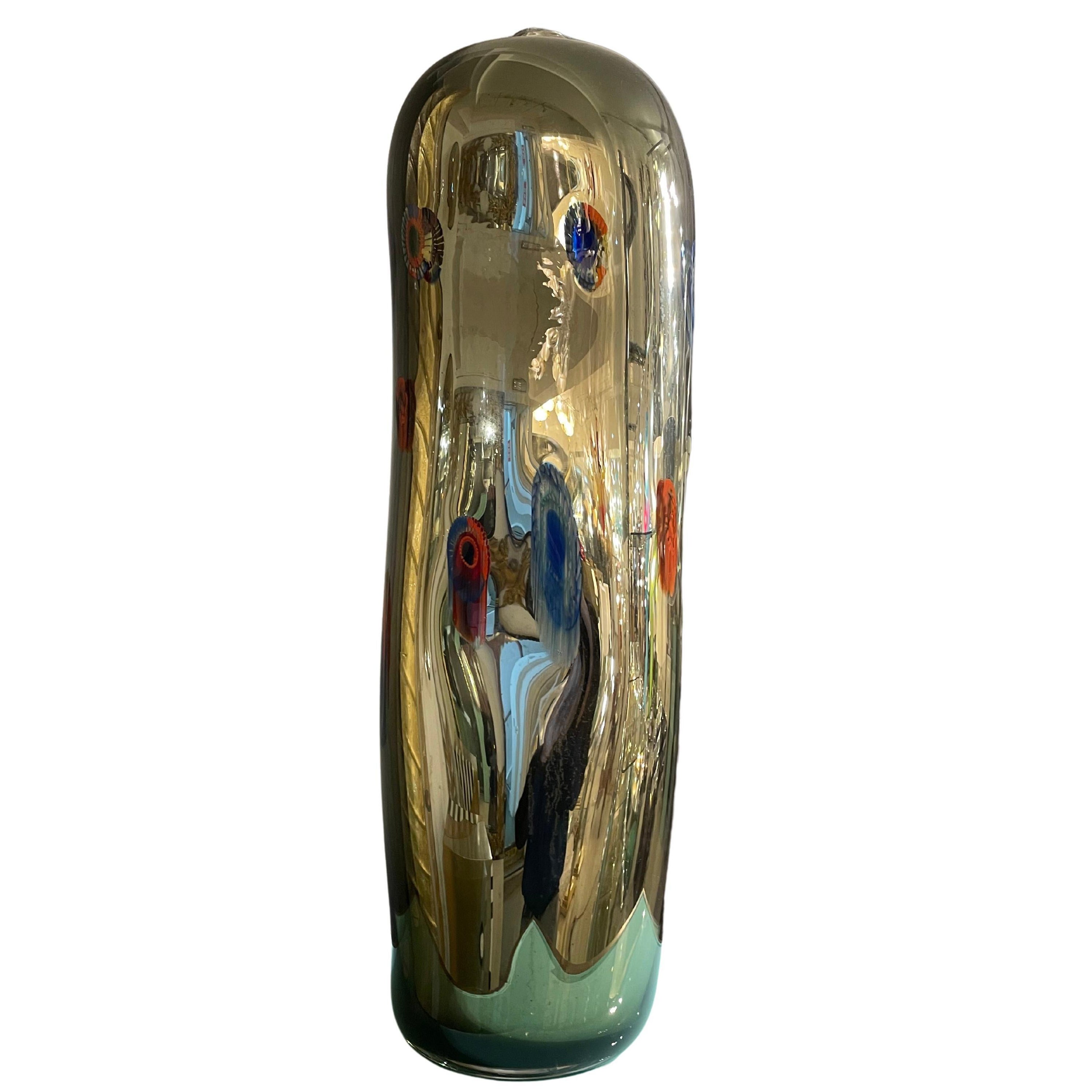 Italian Vase in Mirrored Murano Glass. Italy 2010