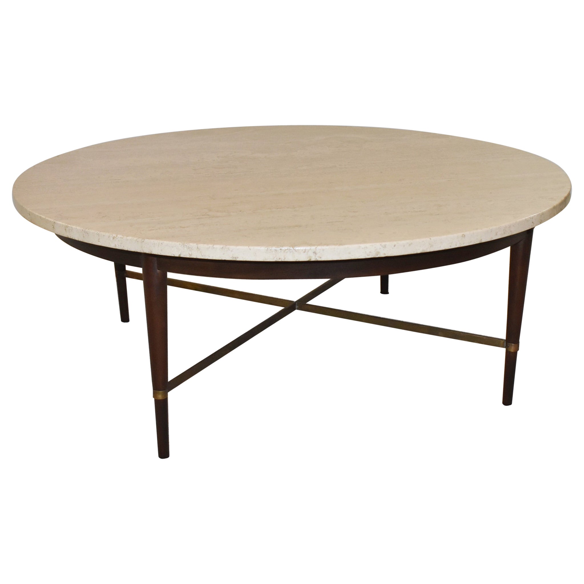 Paul McCobb Travertine Top Coffee Table, Connoisseur Collection