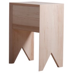 Handcrafted English Ash End Table & Drawer