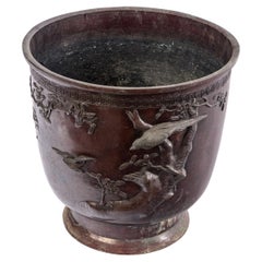 Antique Cache Pot Bronze - Double Patina - Japan - XIXth Century