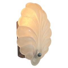 Used Scandinavian Art Deco Clam Shell Wall Sconce, 1930s